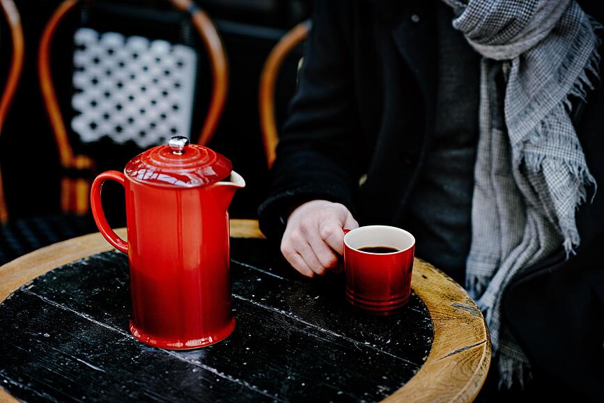 Le Creuset Cafetière à Piston, 1 L, bleu intense