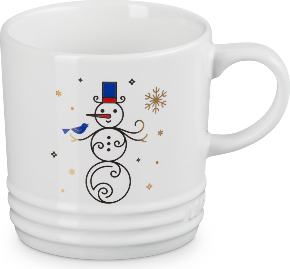 Le Creuset Christmas Becher 350 ml kleiner Schneemann