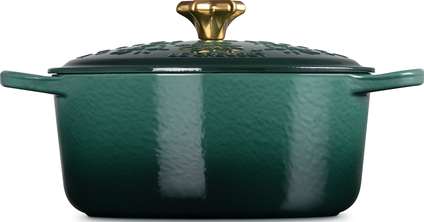 Le Creuset Christmas Cocotte 24 cm, vert bouteille