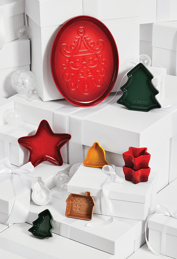 Le Creuset Christmas Πιατάκια για σνακ, 4 τμχ