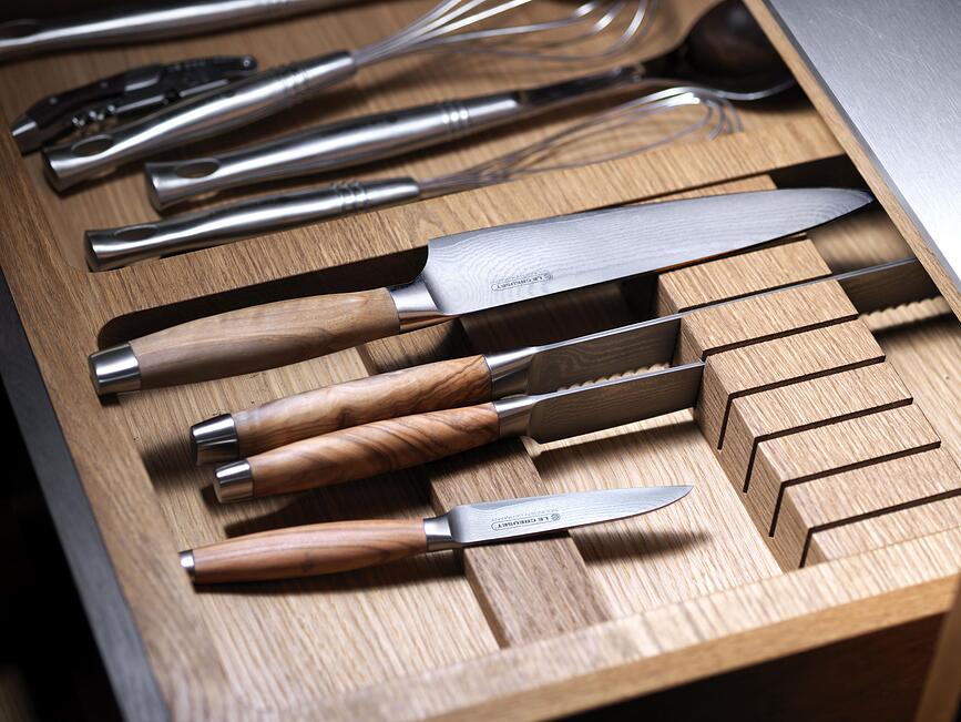 Le Creuset Couteau de Chef, 15 cm, manche en bois