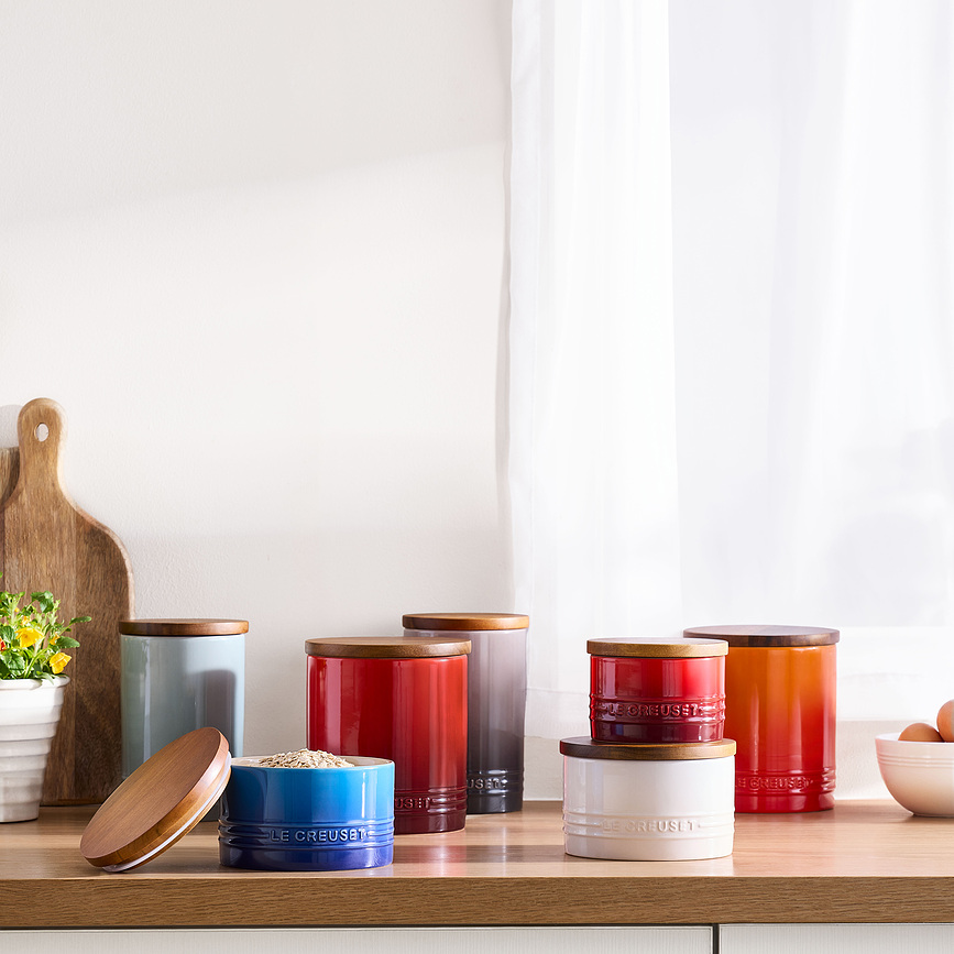 Le Creuset Δοχείο Κουζίνας με ξύλινο καπάκι, 1,1 L, μπεζ