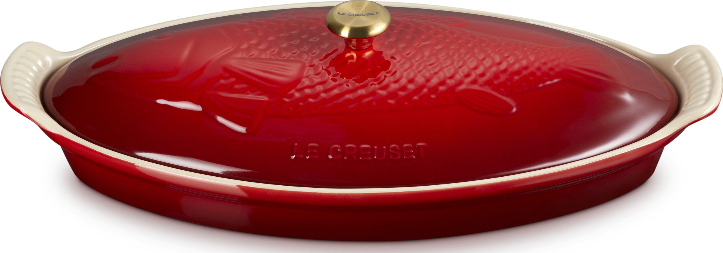 Le Creuset Fisch-Backform 34 cm, kirschrot