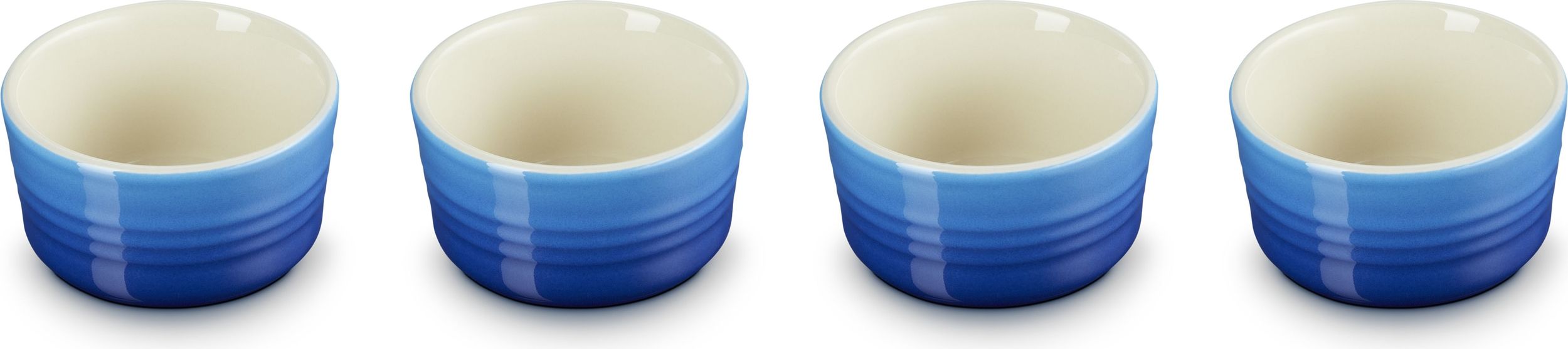 Le Creuset Formen zum Backen und Servieren 8 cm tiefes Blau 4 St.