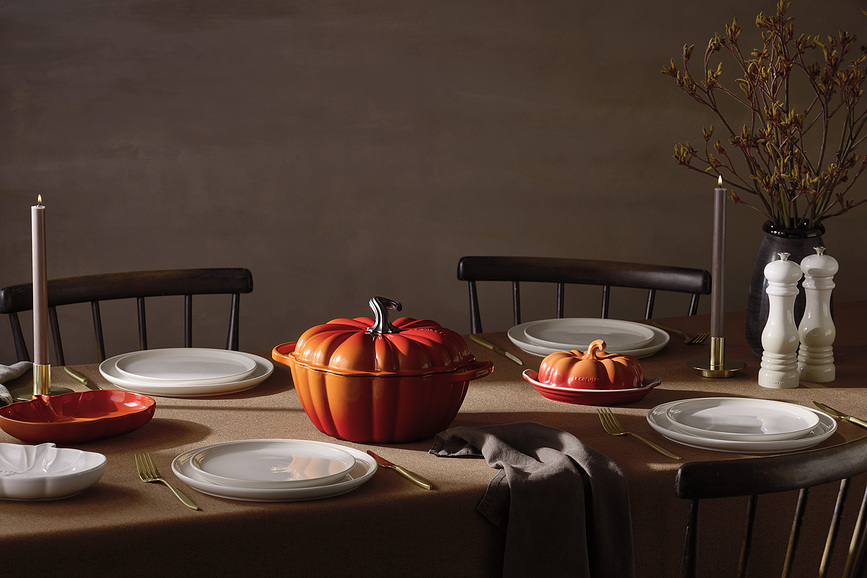 Le Creuset Γάστρα Κολοκύθα Halloween, 3,7 L, φλογερό πορτοκαλί