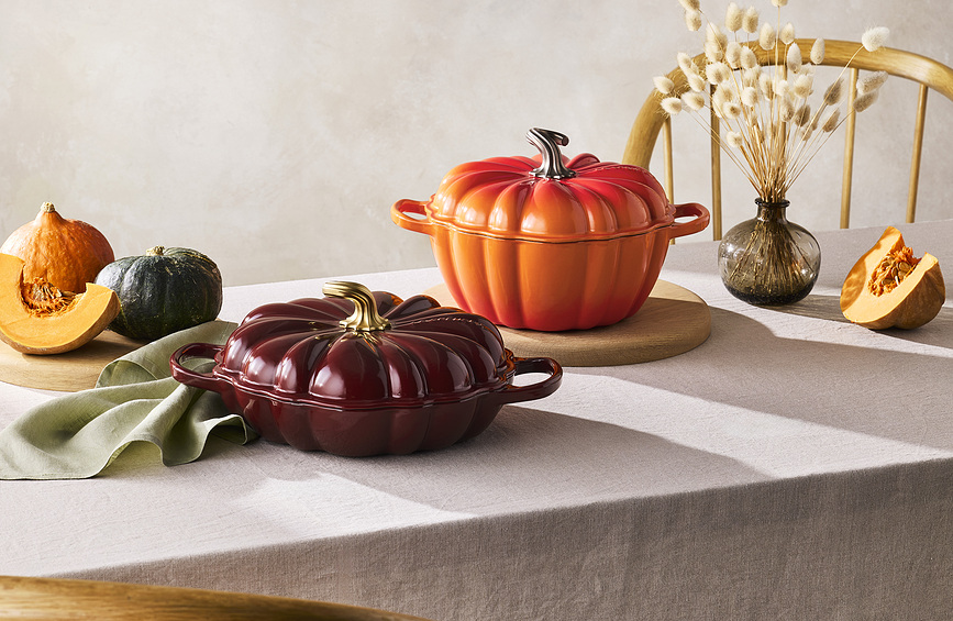 Le Creuset Γάστρα Κολοκύθα Halloween, 3,7 L, φλογερό πορτοκαλί