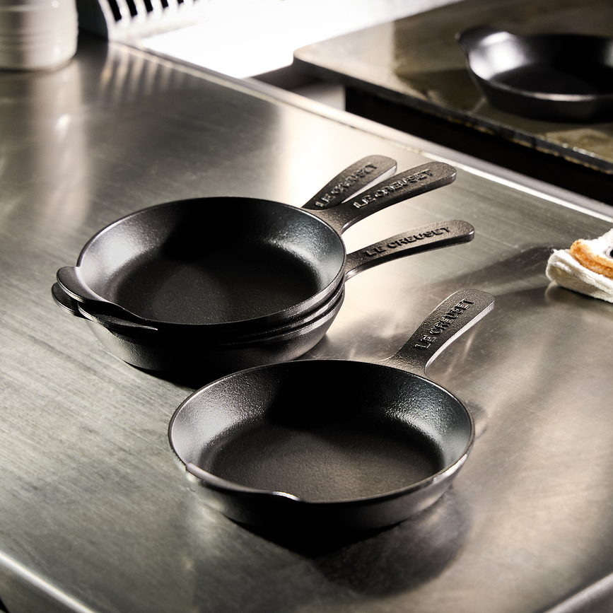 Le Creuset Gourmand Poêles en fonte, 16 cm, Lot de 4