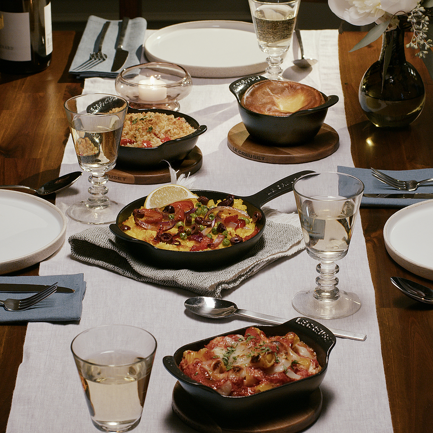 Le Creuset Gourmand Sous-Verres magnétiques, Lot de 4