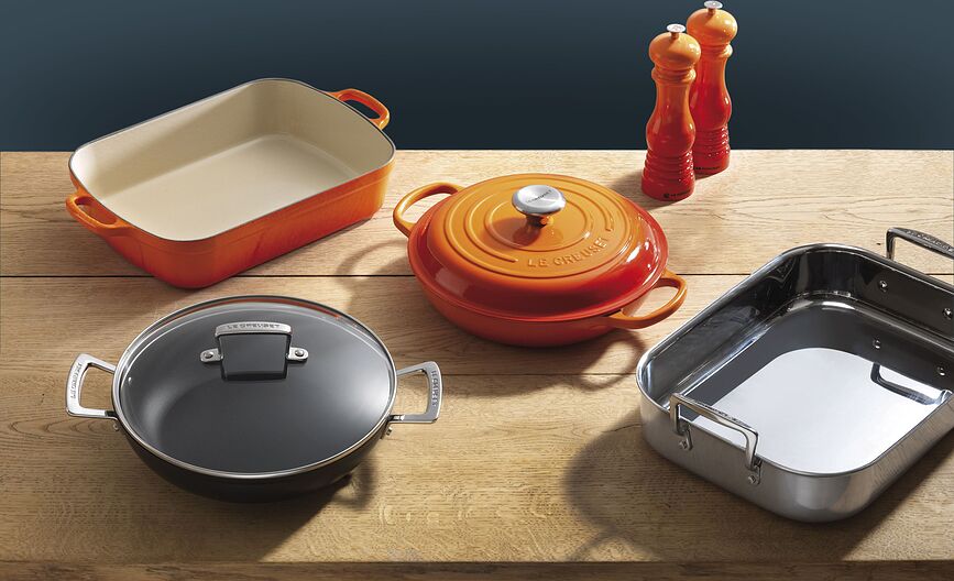 Le Creuset gryde 28 cm aluminium non-stick med håndtag