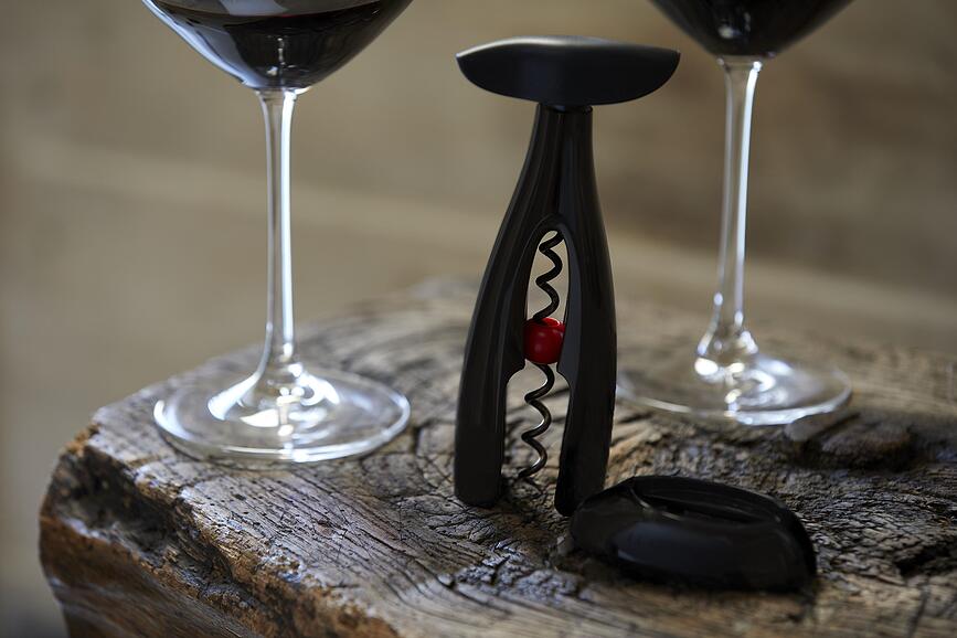 Le Creuset GS 200 Ανοιχτήρι, μαύρο, με κόφτη αλουμινόχαρτου