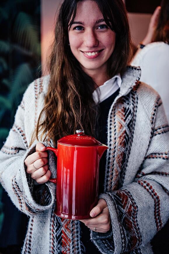 Le Creuset Καφετιέρα French Press, 1 L, λευκή