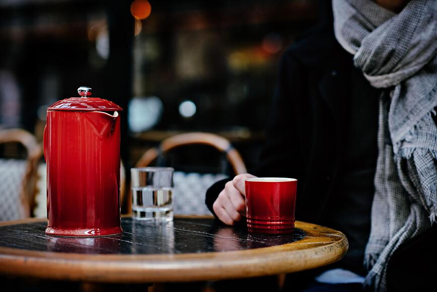 Le Creuset Καφετιέρα French Press, 1 L, λευκή