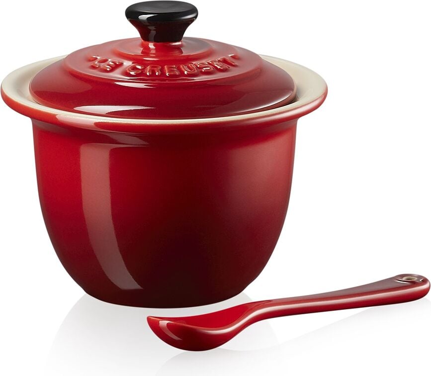 Le Creuset Kastme konteiner 200 ml kirsipunane lusikaga