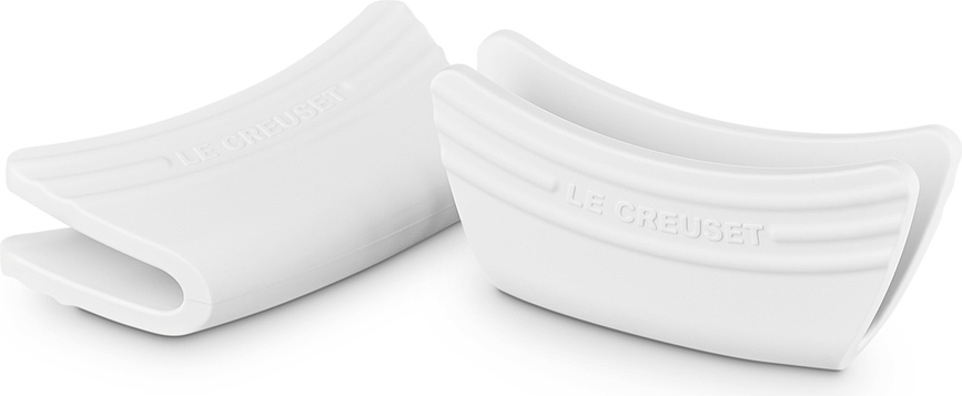 Le Creuset Maniques de Cuisine en silicone, blanches, Lot de 2
