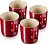 Le Creuset Metallics Becher 350 ml kirschrot 4 St.