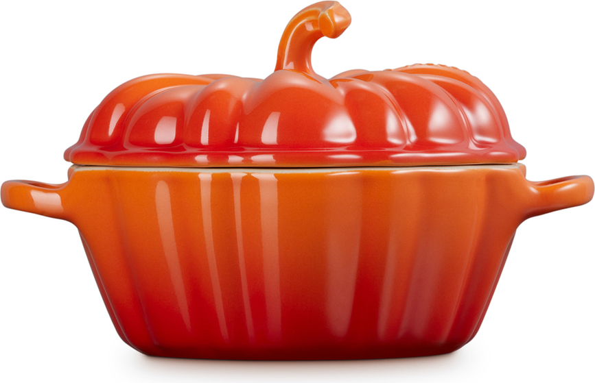 Le Creuset Mini Cocotte en forme de citrouille, 350 ml, bordeaux