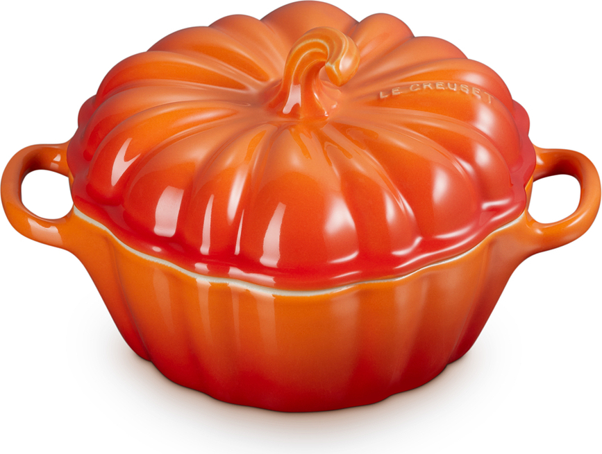 Le Creuset Mini Cocotte en forme de citrouille, 350 ml, bordeaux