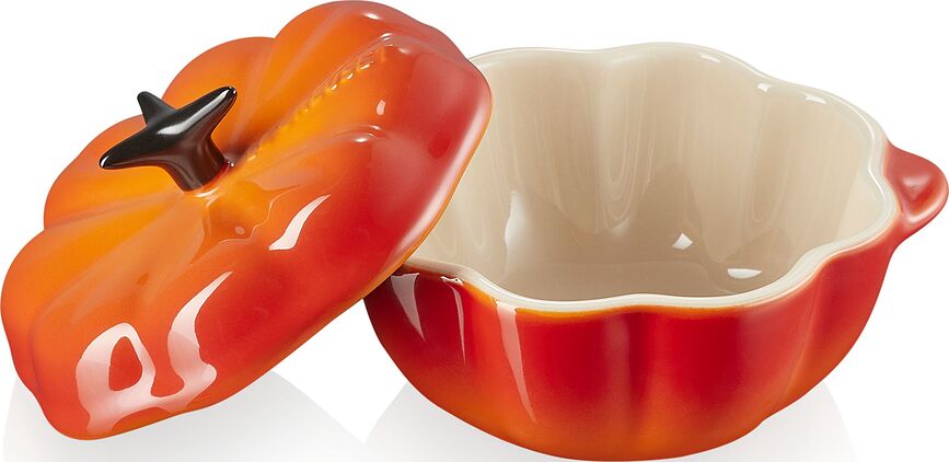 Le Creuset Mini pekač v obliki buče, 300 ml, bež