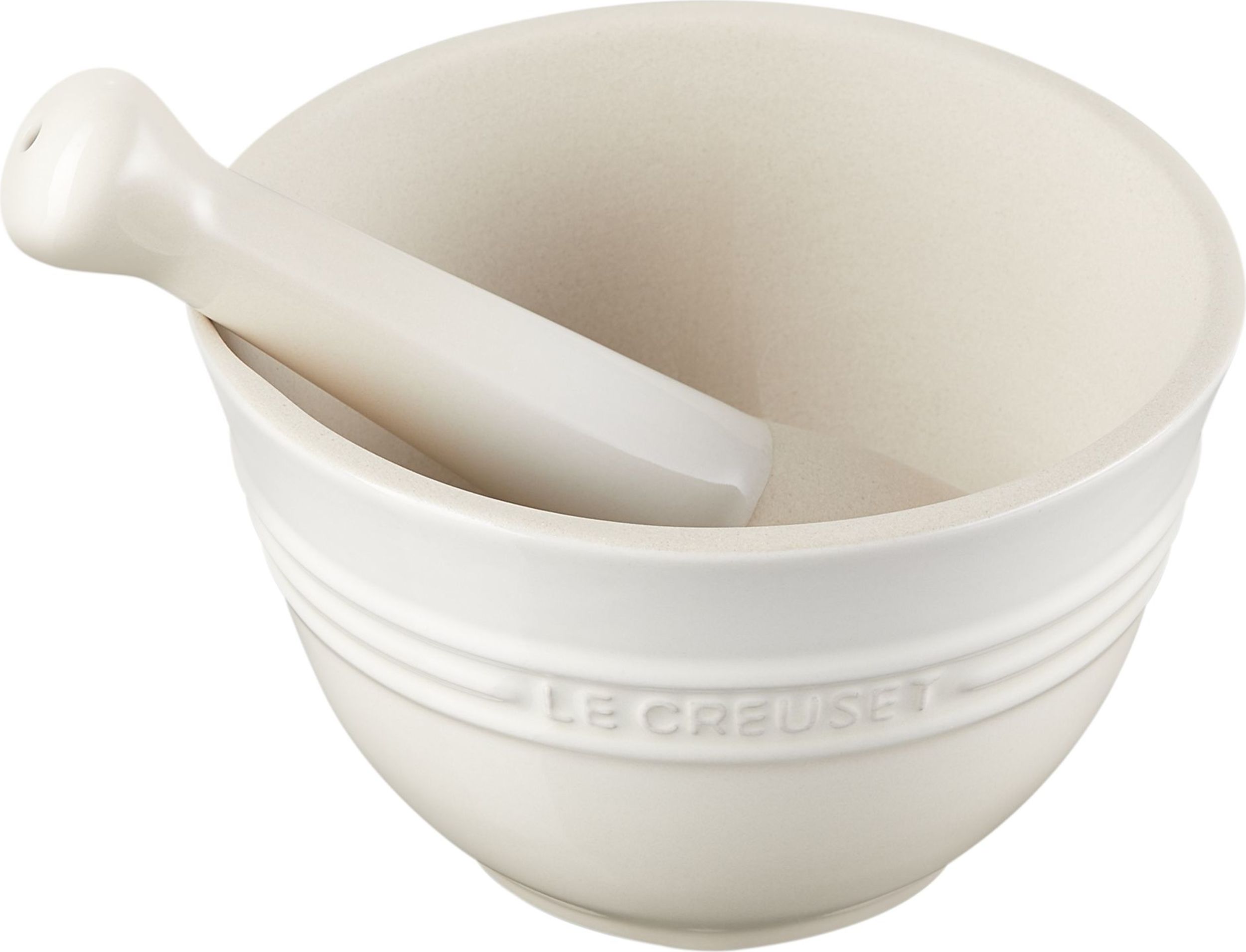 Le Creuset Mörser beige