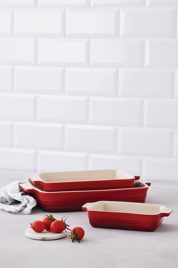 Le Creuset Moules à Pâtisserie beiges, Lot de 3