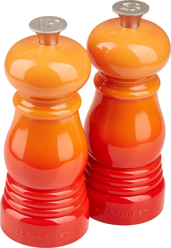 Le Creuset Moulins à Sel et à Poivre 11 cm, orange flamboyant, Lot de 2