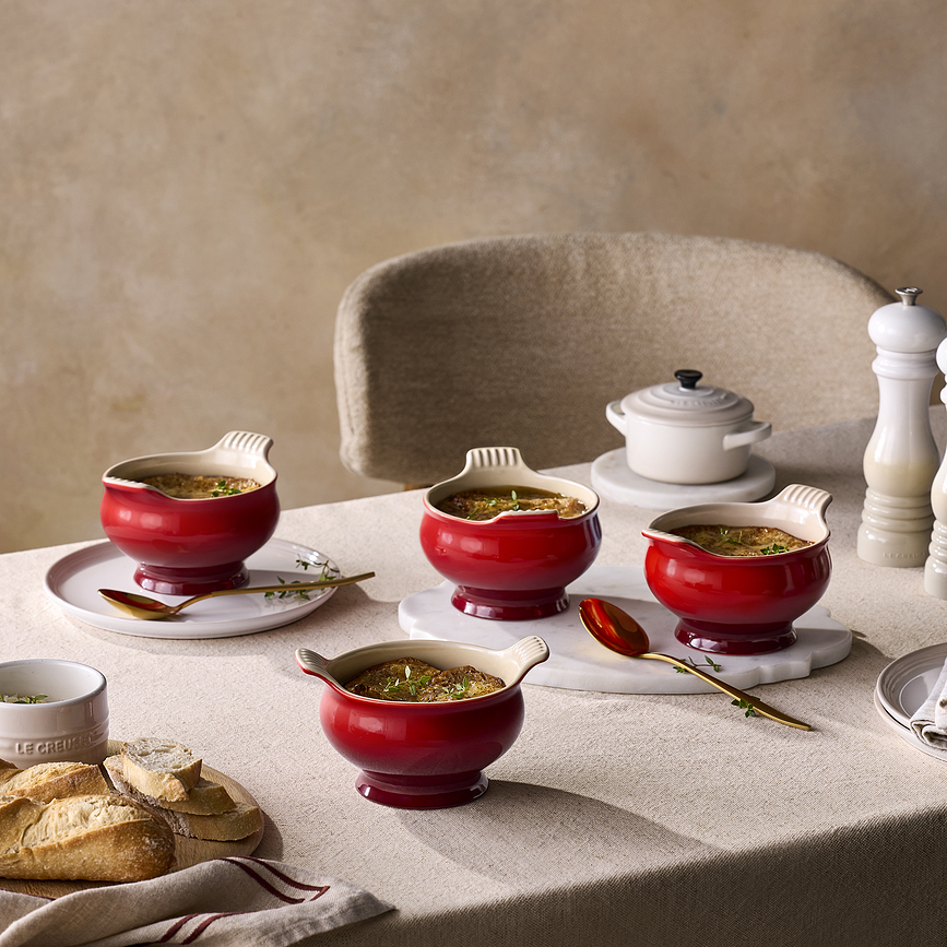 Le Creuset Μπολ Σούπας, 600 ml, μπεζ, από πέτρινο σκεύος, 2 τμχ