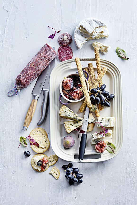 Le Creuset Nož Santoku, 13 cm, z lesenim ročajem