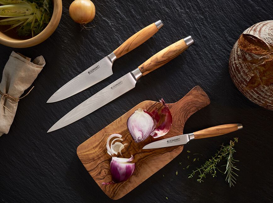 Le Creuset Nož za narezke, 20 cm, z lesenim ročajem