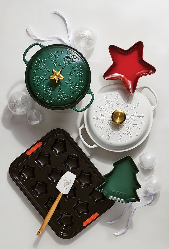 Le Creuset Christmas Posuda za Pečenje 24 cm bocno zelena