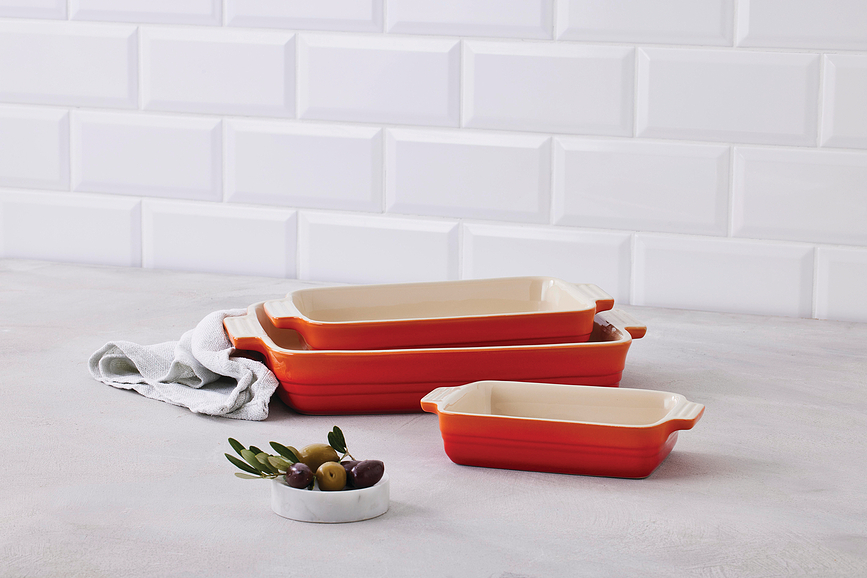 Le Creuset Pekači, bež, 3 kosi