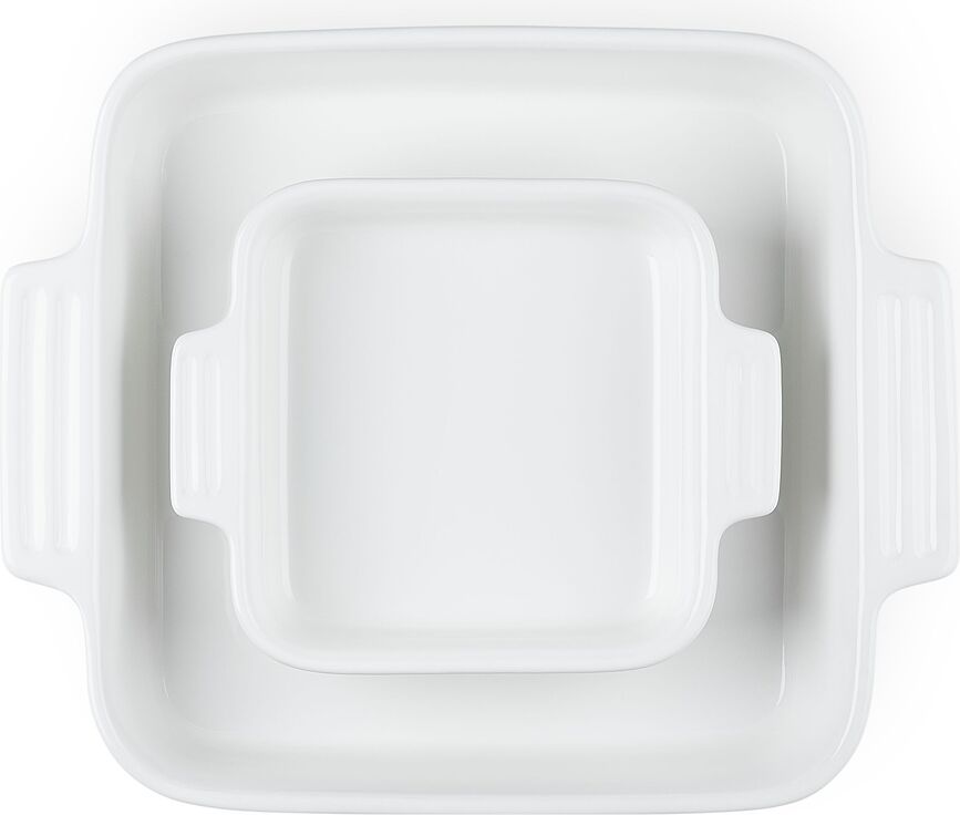 Le Creuset Pekača kvadratna, 14 + 23 cm, plamena oranžna, 2 kosa