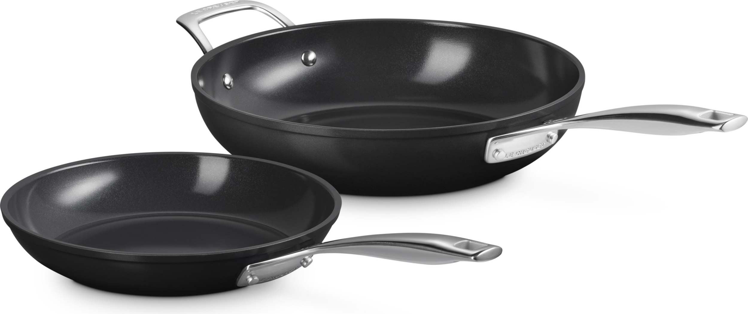 Beschichtete Pfannen Le Creuset Pfannen-Set, 24 Cm + 28 Cm, Keramikbeschichtung, 2 St.