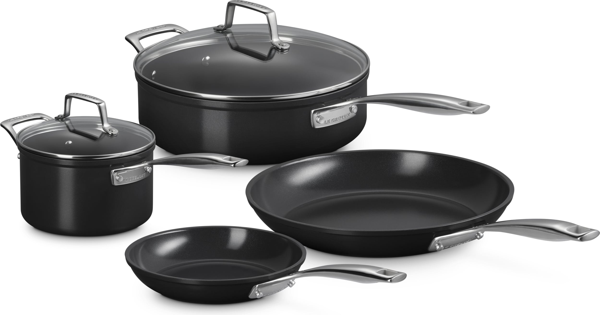 Le Creuset Pfannen- und Topf-Set, mit Stieltopf und 2 Deckeln, 6 tlg.