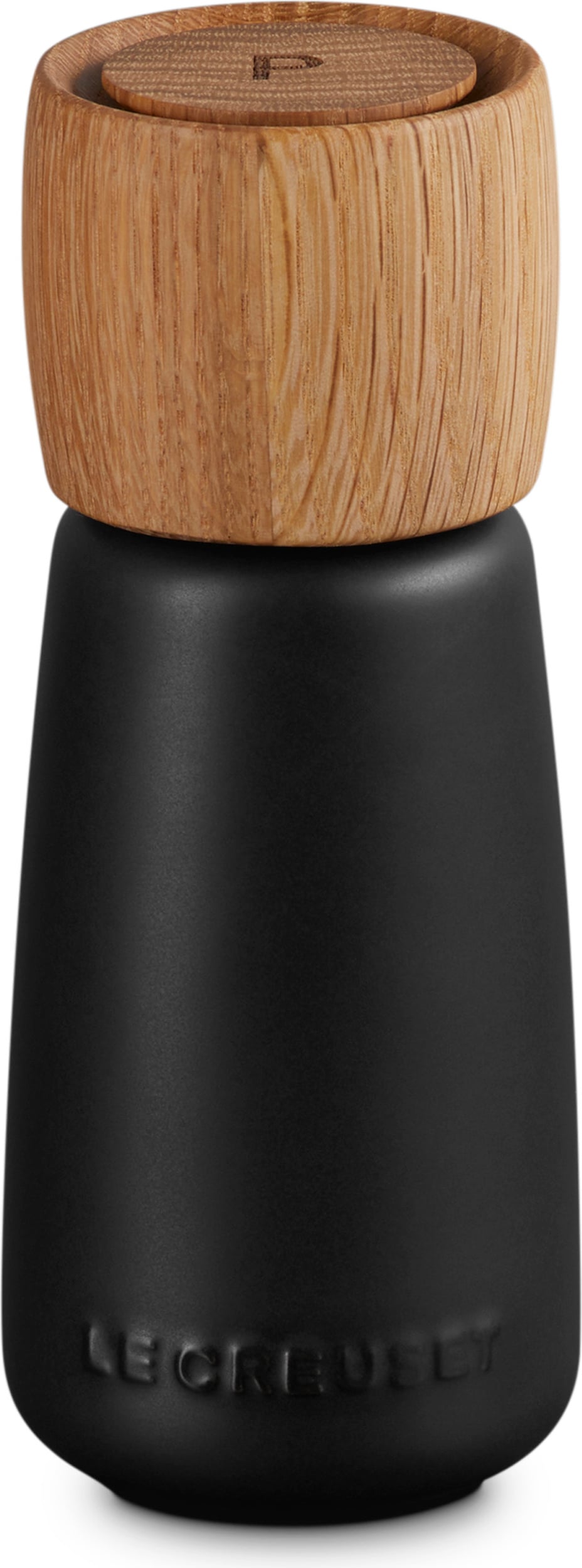 Le Creuset Pfeffermühle, Steingut, mattschwarz