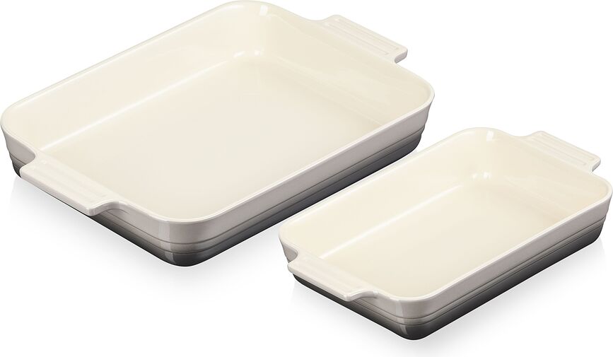 Le Creuset Φόρμες Ψησίματος ορθογώνιες, γκρι, 2 τμχ
