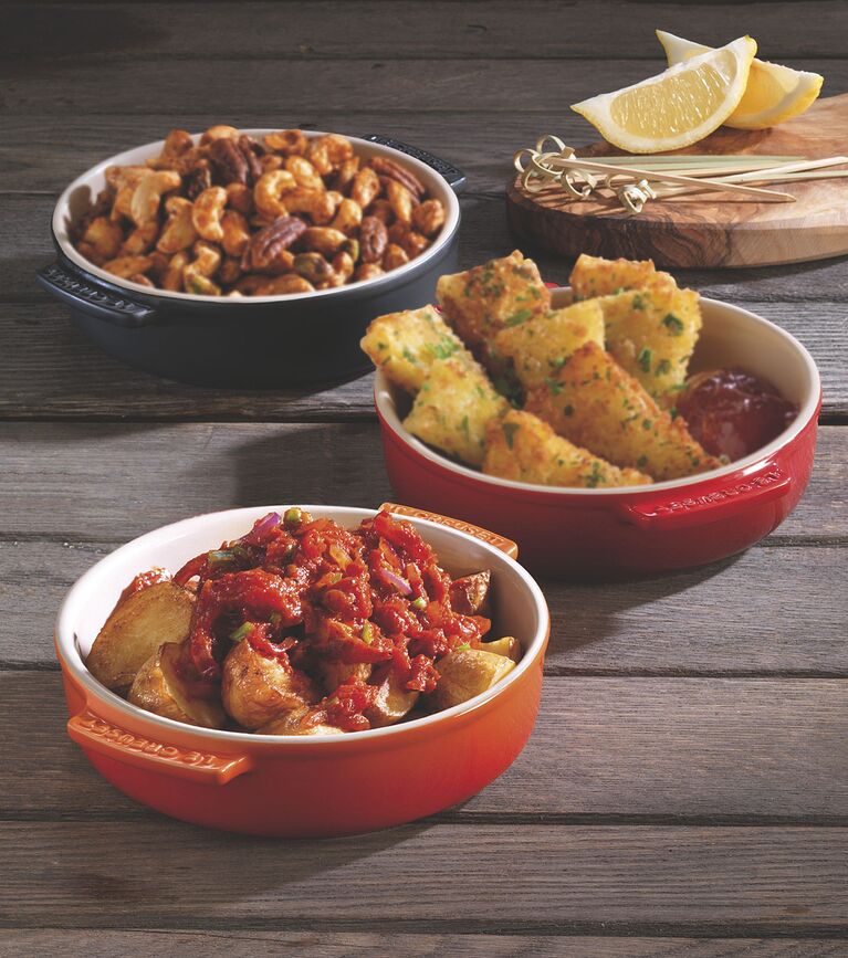 Le Creuset Πιατέλα για σνακ, 14 εκ., κερασί