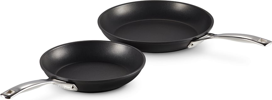Le Creuset Poêles antiadhésives, aluminium, 24 cm et 28 cm, Lot de 2
