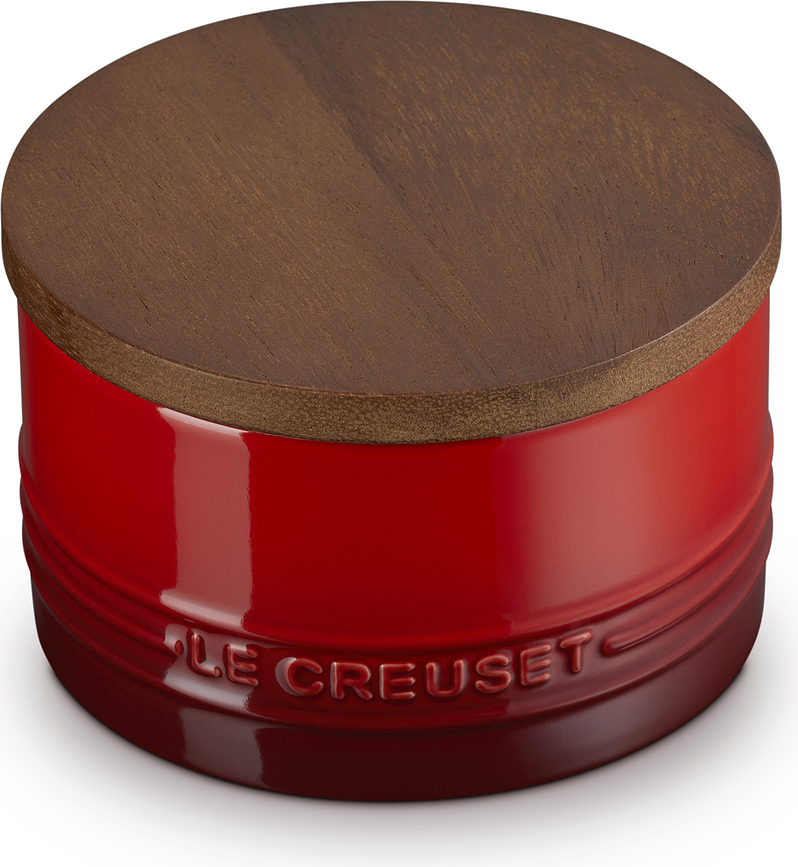 Le Creuset Posoda za shranjevanje z lesenim pokrovom, 470 ml, siva