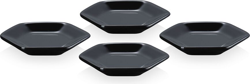 Le Creuset Posodice šesterokotne, za omake in pomake, 9,5 cm, češnjeve, 4 kosi