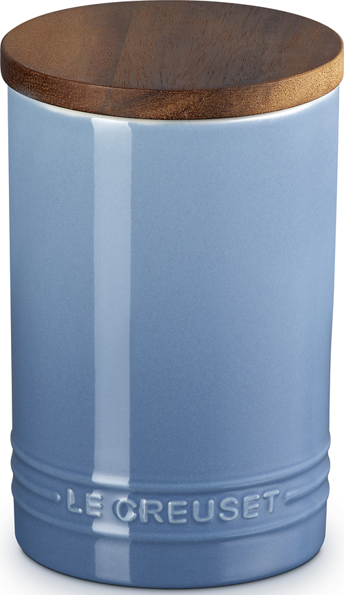Le Creuset Pot de Rangement avec couvercle en bois, 770 ml, chambray