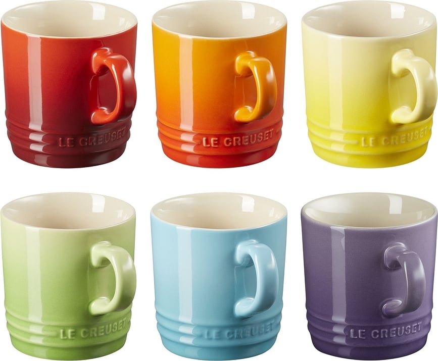 Le Creuset Rainbow Becher bunt 6 St.