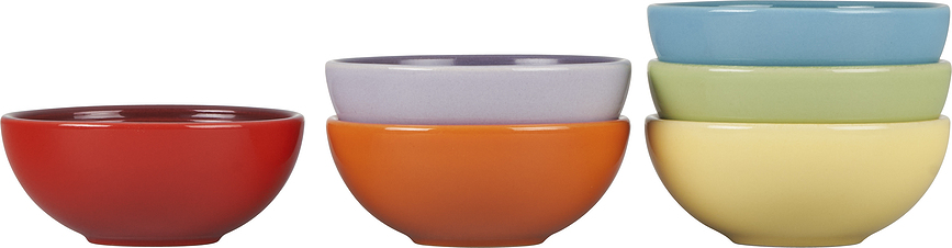 Le Creuset Rainbow Bols, multicolores, Lot de 6