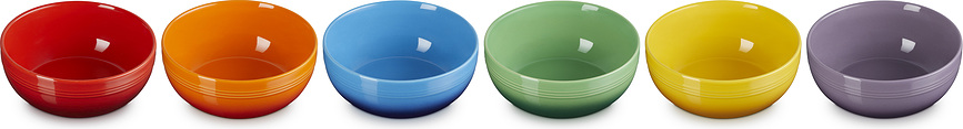 Le Creuset Rainbow Coupe Posodice, 16 cm, barvne, 6 kosov
