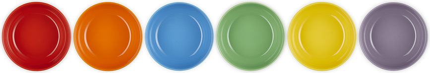 Le Creuset Rainbow Coupe Posodice, 16 cm, barvne, 6 kosov
