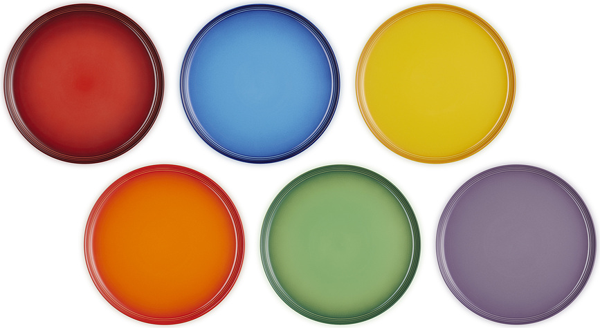 Le Creuset Rainbow Coupe Tanjuri 27 cm raznobojni 6 kom.