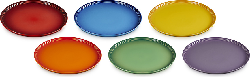 Le Creuset Rainbow Coupe Tanjuri 27 cm raznobojni 6 kom.