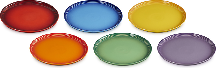 Le Creuset Rainbow Coupe Tanjuri za doručak 22 cm raznobojni 6 kom.