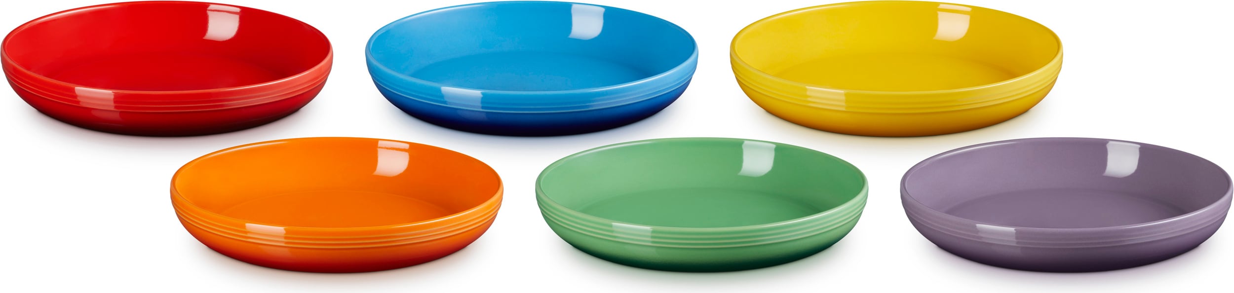 Tiefteller Le Creuset Rainbow Coupe Tiefe Teller 22 Cm, Mehrfarbig, 6 St.