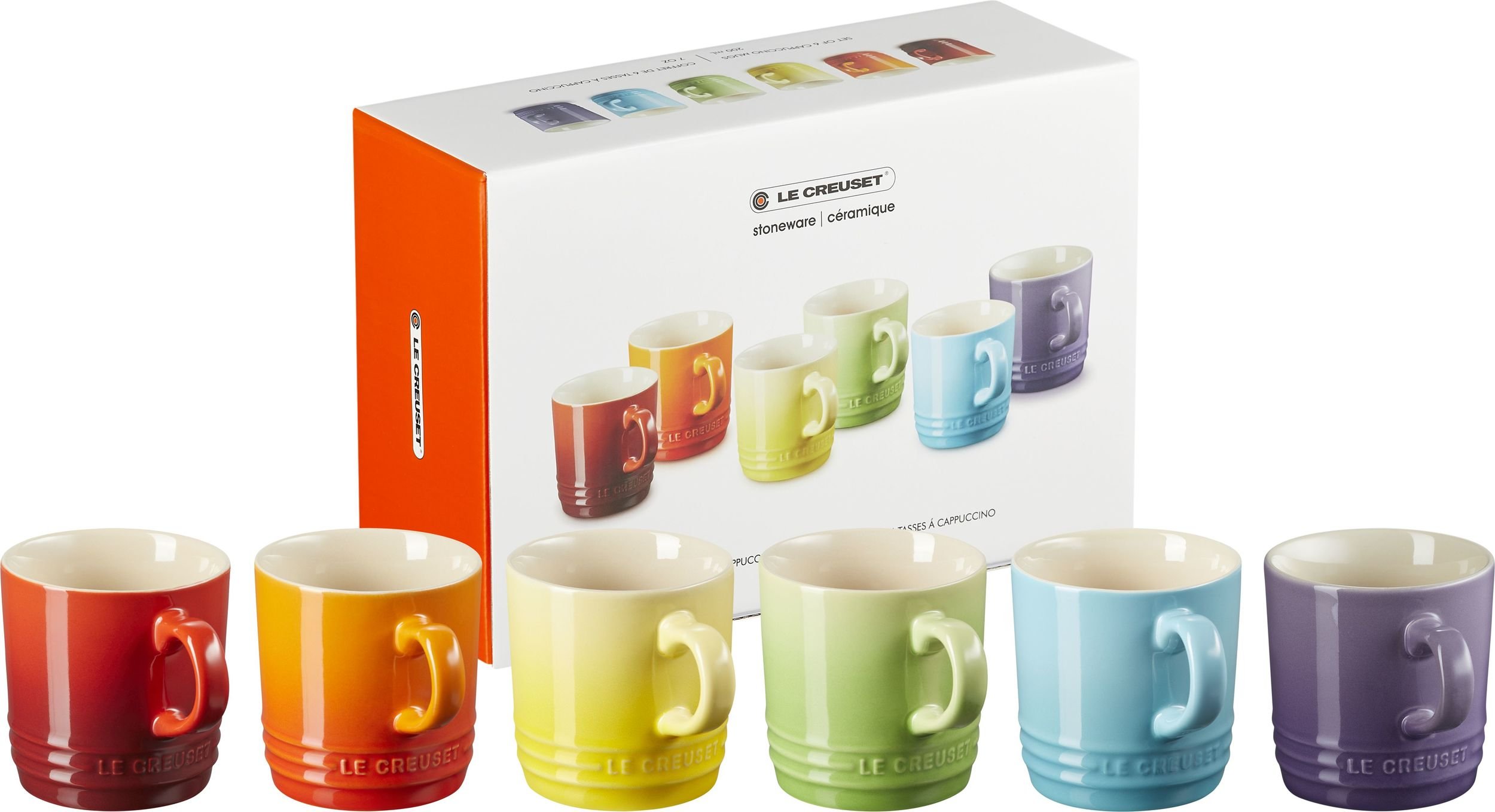 Le creuset 2025 rainbow mugs