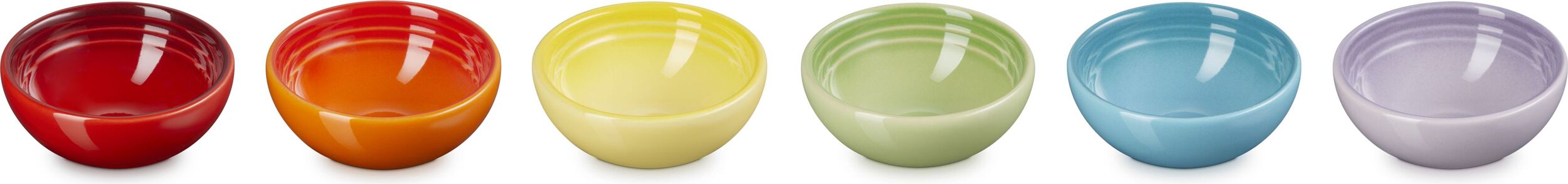 Le Creuset Stoneware rainbow set of 6 cereal bowls